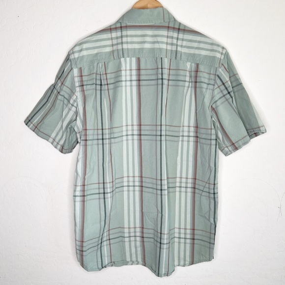 Carhartt Green Plaid Short Sleeve Loose Fit Button Up Work Shirt - Picture 2 of 6